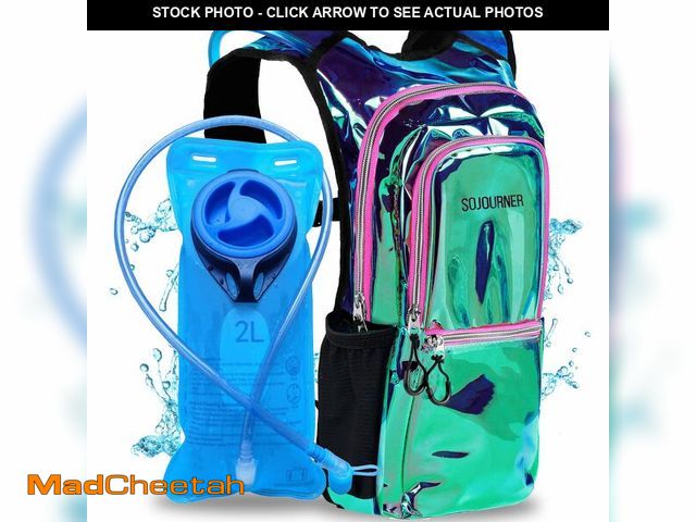 Lot 74-12442471 - SOJOURNER Rave Hydration Pack Backpack - 2L Water Bladder Included for Festivals, Raves, Hiking, Bik...