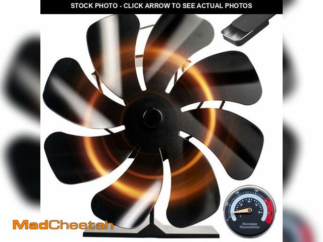 Lot 74-12706563 - Tomersun Wood Stove Fan Heat Powered 8-Blade Stove Fan, Fireplace Fan for Wood Burning Stove/Pellet/...