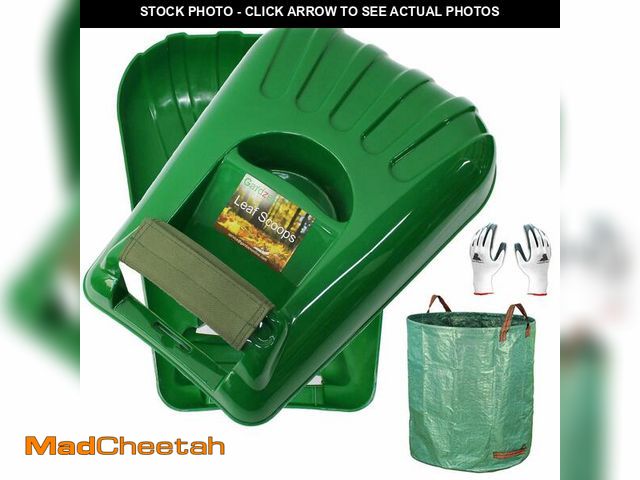 Lot 74-13950030 - Gardzen Large Leaf Scoop Hand Rakes, Debris and Yard Waste Removal, Comes with 72 Gallon Garden Bag,...