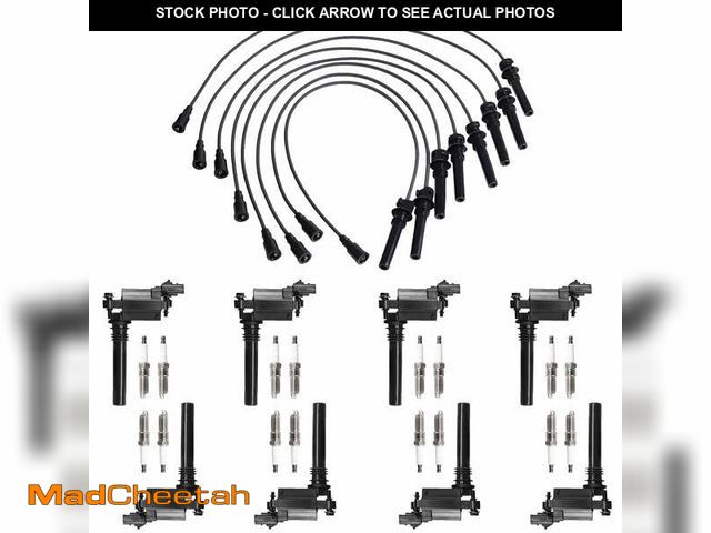 Lot 74-13656804 - Set of 8 ISA Ignition Coils, 16 Spark Plugs and Wiresets Compatible with 2003-2005 Dodge Ram 1500 25...