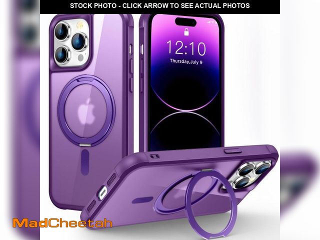 Lot 74-12314162 - TOKVANZ Designed for iPhone 14 Pro Max Case with 360ÃÂ° Rotatable Magnetic Ring Stand [Compatible M...
