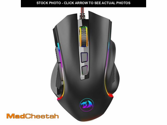 Lot 74-14271702 - Redragon M602 Gaming Mouse, Ergonomic RGB Gaming Mouse Wired with 7200 Adjustable DPI, 9 Programmabl...