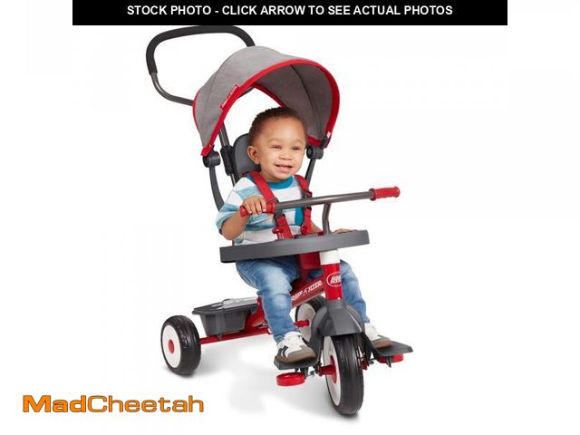 Lot 74-12423422 - Radio Flyer 4-in-1 Stroll  N Trike with Activity Tray  Red &amp; Gray  Tricycle for Boys and Girls  ...