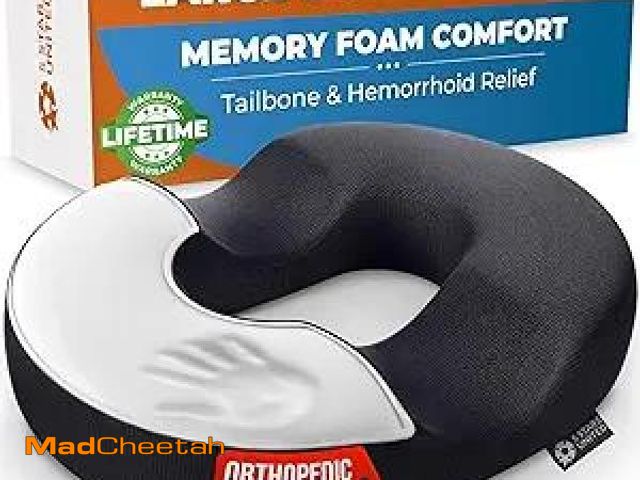 Lot 74-12125061 - 5 STARS UNITED Donut Pillow Hemorrhoid Tailbone Cushion Ã¢â¬â Large Cushion for Pain Relief Ã¢â¬...