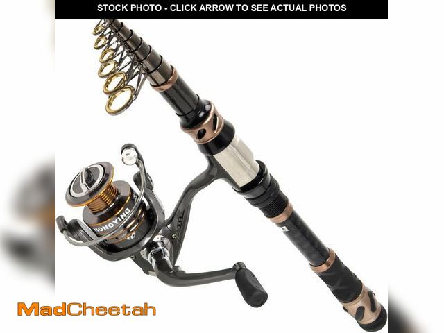 Lot 74-14212499 - PLUSINNO Fishing Rod and Reel Combos - Carbon Fiber Telescopic Fishing Pole - Spinning Reel 12 +1 Sh...
