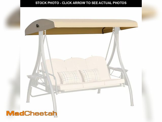 Lot 74-13964063 - Oungelark Outdoor Swing Canopy Replacement Cover, 3 Seat Swing Cover UV-Resistant for 3-Seat Porch S...