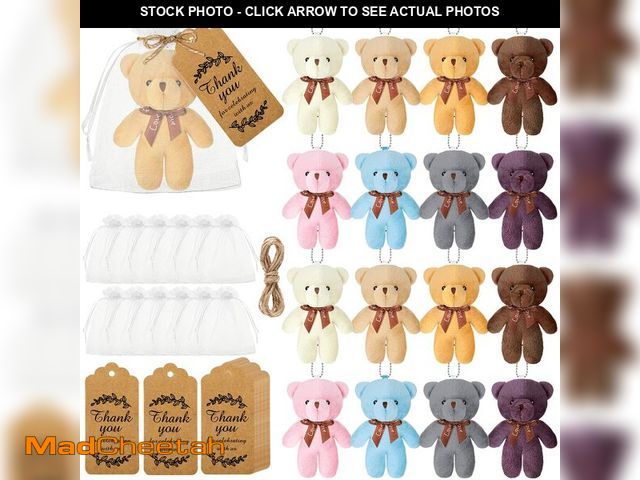 Lot 74-14267352 - Fumete 40 Sets Baby Shower Bears Toy 4.7 Inch Tiny Bears Bulk Stuffed Animals Bear Tiny Keychain Han...