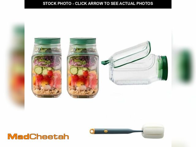 Lot 74-14376959 - 2026 New Salad Jar with Side Opening Leakproof Mason Jar Salad Container with Side Opening Dishwashe...