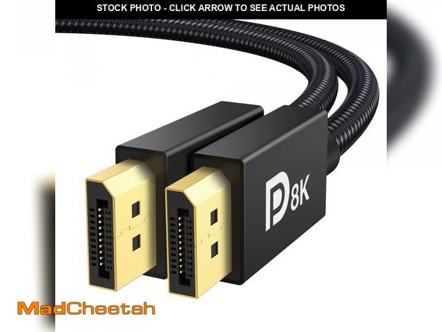 Lot 74-11551693 - IVANKY 8K DisplayPort Cable 1.4, VESA Certified 8K DP Cable 6.6ft (8K60Hz, 4K144Hz, 2K240Hz)HBR3 Sup...