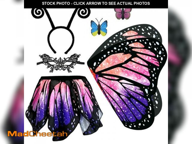 Lot 74-12124834 - yamisan Butterfly Costumes for Girls, Kids Fairy Butterfly Wings with Tutu Dress Up for Halloween Pa...