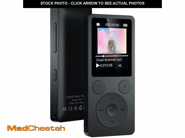 Lot 74-14383549 - ODEJOI 64GB MP3 Player with Bluetooth 5.3 &amp; Speaker, Physical Buttons - USED
