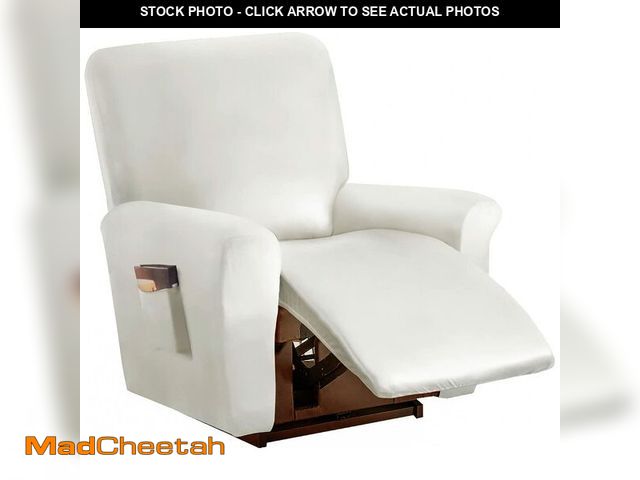 Lot 74-13721042 - vctops 4 Pieces Waterproof Faux PU Leather Recliner Slipcovers Stretch Soft Sofa Couch Cover Anti-Sl...