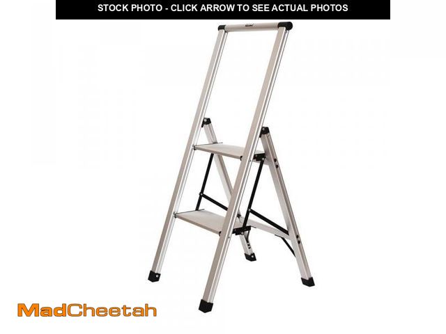 Lot 74-12519191 - XTEND+CLIMB 2-Step 7.5 ft. Reach Slimline Aluminum Light Step Stool with 250 lb. Load Capacity ANSI ...