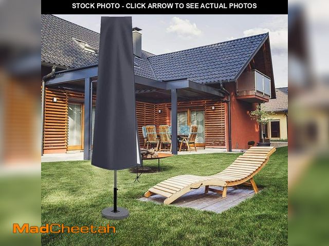 Lot 74-14342624 - Dark Grey Patio Umbrella Cover 86in - UNUSED