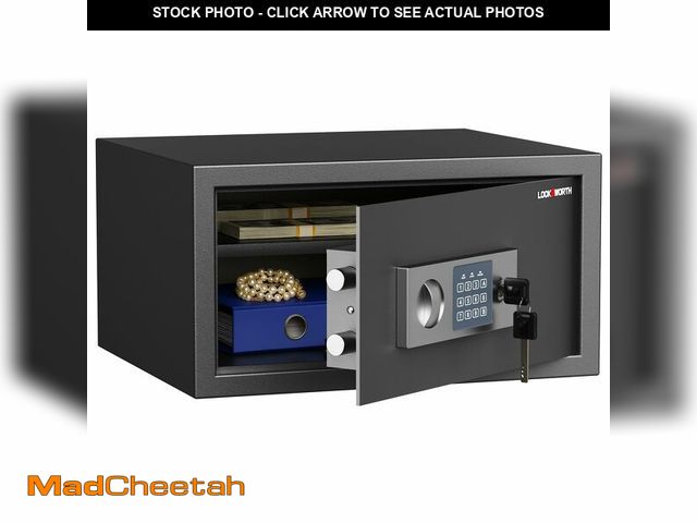 Lot 74-13802483 - Locksworth Safe for Home, 1.0 Cubic Feet Safety Box, Lock Box for Money, Jewelry, Documents and Guns...