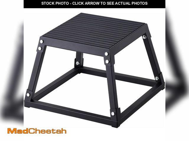 Lot 74-13382640 - VEVOR Plyometric Jump Box, 12 Inch Plyo Box, Steel Plyometric Platform and Jumping Agility Box, Anti...