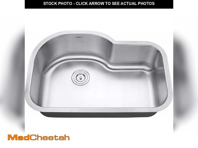 Lot 74-12585994 - Ruvati 31.5" Inch RVM4700 Undermount Kitchen Sink - 16 Gauge Stainless Steel Kitchen Sink Single Bow...