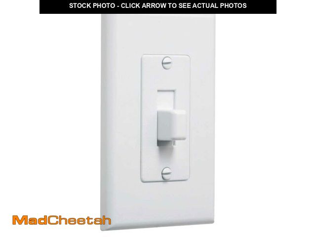 Lot 74-13575191 - TayMac MW5070W MASQUE 2000 White 1-Gang Decorator Toggle Switch Cover-Up Wall Plate 5-Pack, Replaces...