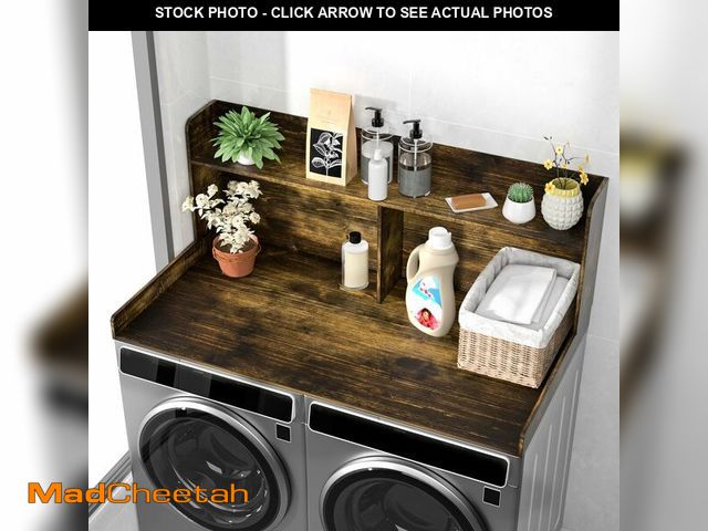 Lot 74-12690024 - 2-Tier Washer Dryer Countertop, Washer and Dryer Countertop with Shelf 54" W X 27.5" D Laundry Count...