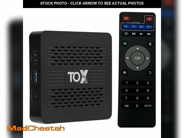 Lot 74-13966281 - TOX4 TV Box Android 13.0 RK3528 4GB RAM 32GB ROM 2.4G/5G WiFi 1000M BT5.0 USB3.0 4K H.265 HDR - USED