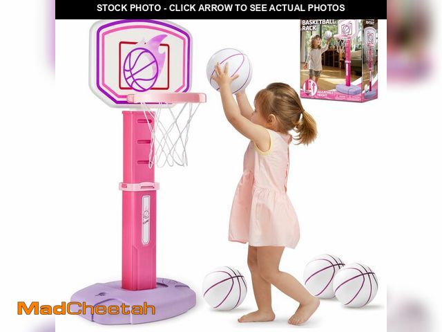 Lot 74-13583993 - JOYIN Toddler Basketball Hoop, Adjustable Basketball Goal with 4 Balls for Kids Indoor Outdoor Play,...