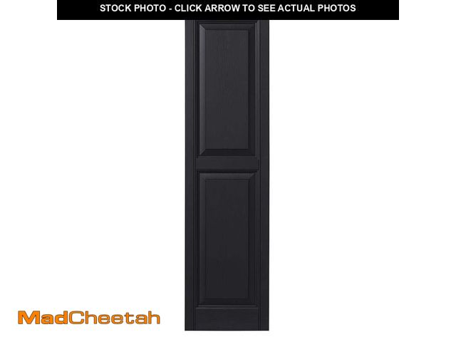 Lot 74-13019983 - Ply Gem 15 in. x 51 in. Raised Panel Polypropylene Shutter Pair in Black - UNUSED