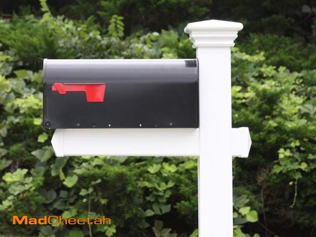 Lot 74-12445181 - 4Ever Products The Buchanan Vinyl/PVC Mailbox Post - Complete Decorative Curbside Mailbox System wit...