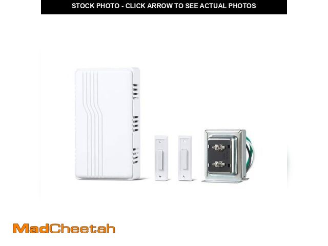 Lot 74-12745645 - Defiant Wired Contractor Doorbell Kit with 2 Wired Push Buttons, White - USED