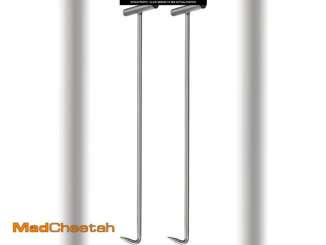 Lot 74-12524632 - uxcell 2Pcs 26inch T-Handle Meat Boning Hook with Wide Handle, Stainless Steel T Hooks for Kitchen, ...