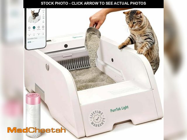 Lot 74-12598772 - Petcove Automatic Litter Box for Cats with App Control â Self Cleaning, Odor Control, Quiet Auto C...