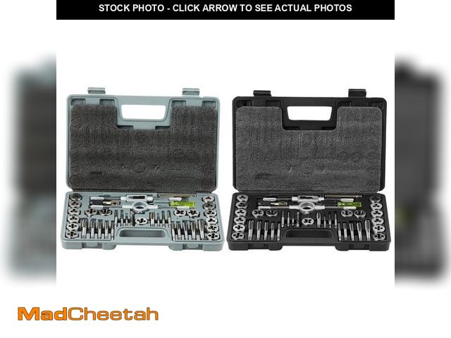 Lot 74-14255846 - SKYSHALO Tap and Die Set, Bearing Steel Taps and Dies, Essential Threading Tool, Metric and SAE Stan...