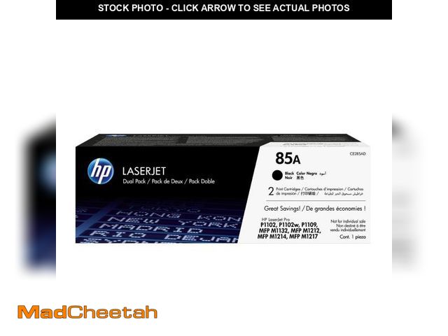Lot 74-12307956 - HP 85A Black Toner Cartridges (2-pack) | Works with HP LaserJet Pro P1102, P1109 Series, HP LaserJet...