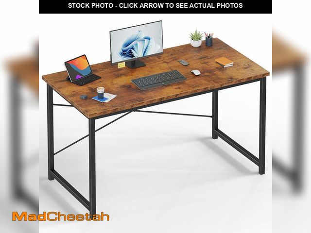 Lot 74-13780664 - (SOME DAMAGE) EDX Computer Desk 47 Inch Writing Desk with Storage Bag Iron Hook Metal Frame for Home...