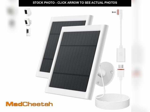 Lot 74-14153094 - Solar Panel for Ring Camera, 2 Pack 4W Solar Charger Compatible with Rings Spotlight &amp;All-New St...