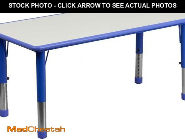 Lot 74-12138441 - Flash Furniture Emmy Adjustable Classroom Activity Table, Plastic Activity Table for Kids, 23.625" W...