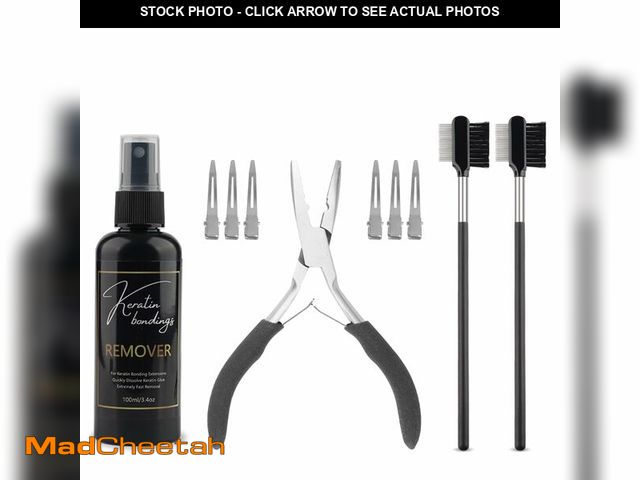 Lot 74-14267604 - GlamorDove 30ml Hair Extension Remover Kit for Keratin Bonding Glue Metal Hair Clips Keratin Hot Mel...