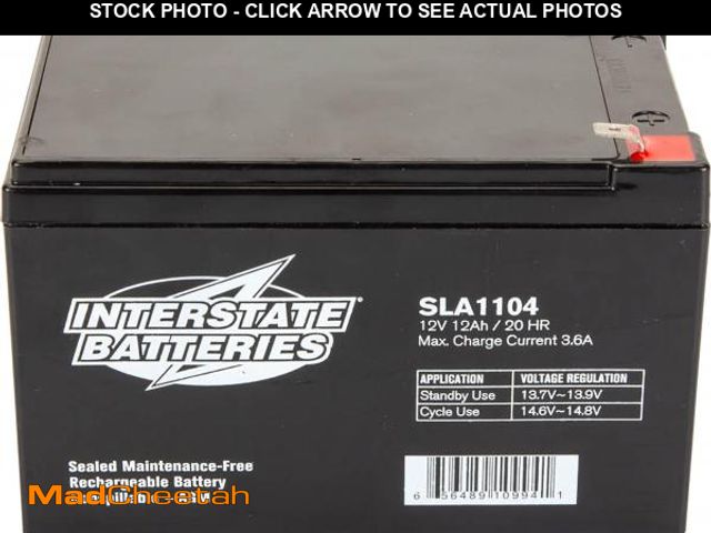 Lot 74-12437589 - Interstate Batteries 12V 12Ah Battery (F2 Terminal) SLA AGM VRLA Rechargeable Replacement for Electr...