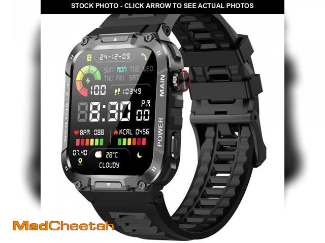 Lot 74-11553595 - Military Smart Watch for Men with Call Function,Fitness Smartwatch for Android Phones and iPhone,Wat...