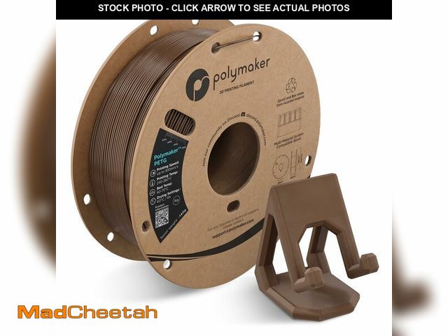 Lot 74-14301017 - Polymaker PETG Army Brown 3D Printer Filament 1.75mm 1kg, High Speed PETG up to 300mm/s, High Streng...