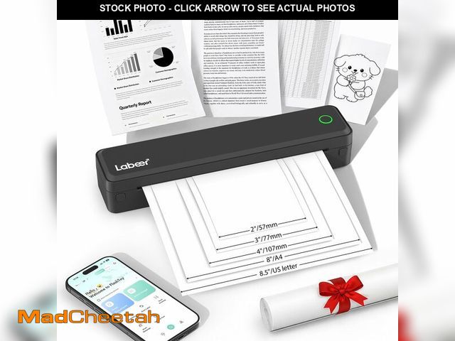 Lot 74-14210576 - Labeer Portable Printer Wireless for Travel, Bluetooth Inkless Thermal Printer for iPhone, Android, ...