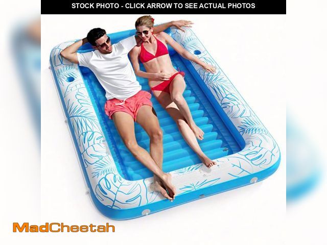 Lot 74-12308346 - Jasonwell Inflatable Tanning Pool Lounger Float 4 in 1 Sun Tan Tub Sunbathing Lounge Raft Floatie To...