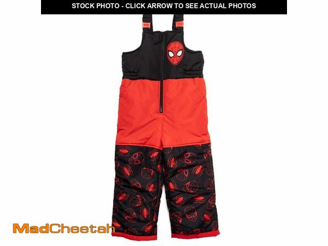 Lot 74-12836324 - Marvel Spider-Man Big Boys Zip Up Snow Bib Ski Pants Toddler to Big Kid 14/16 - UNUSED