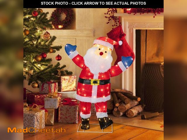 Lot 74-12148872 - SUNLEI Christmas Standing Santa Claus 3D Super Large Lighted Holiday Displays Family Set Decoration ...