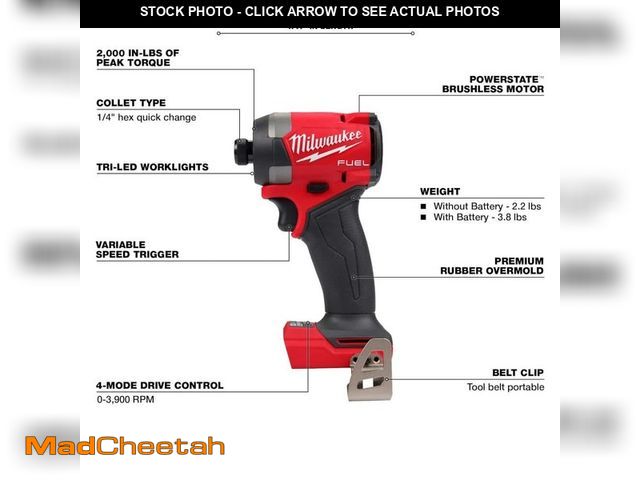 Lot 74-13135323 - Milwaukee M18 FUEL 18V Lithium-Ion Brushless Cordless 1/4 in. Hex Impact Driver (Tool-Only) - UNUSED
