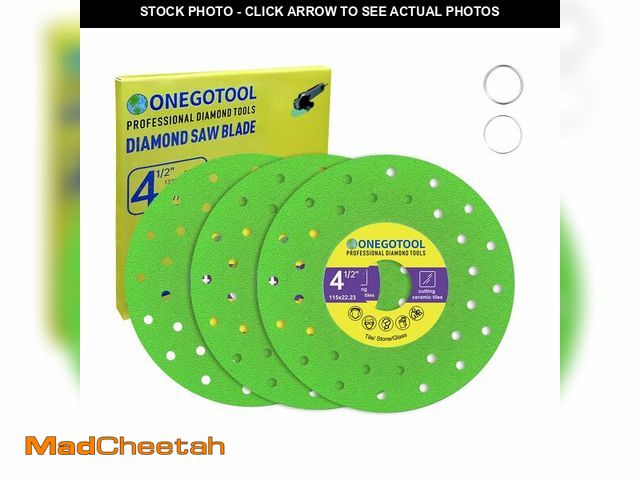 Lot 74-14151205 - ONEGOTOOL 4-1/2 inch Tile Cutter Diamond Saw Blade for Angle Grinder Porcelain Ceramic Glass Marble ...