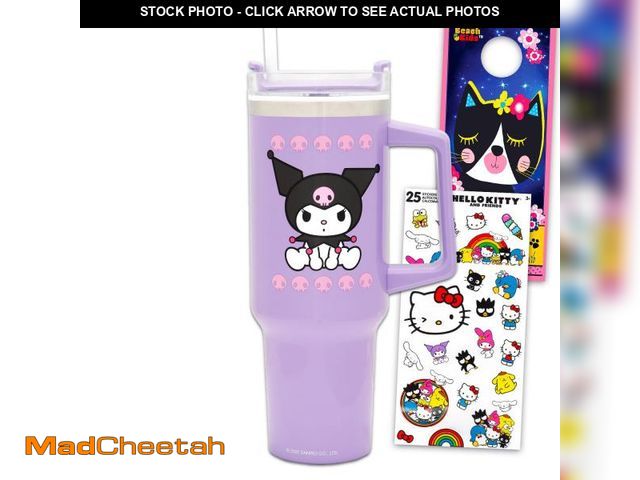 Lot 74-12312549 - SANRIO Kuromi Travel Cup Set - Bundle with 40 Oz Stainlesss Steel Tumbler with Handle and Straw for ...
