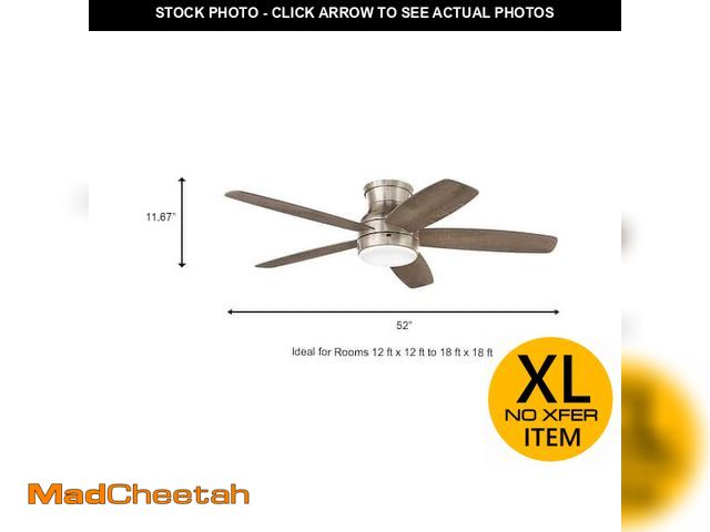 Lot 74-14393804 - (PALLET OF 20 BOXES) Ashby Park 52 in. White Color Changing Integrated LED Brushed Nickel Ceiling Fa...