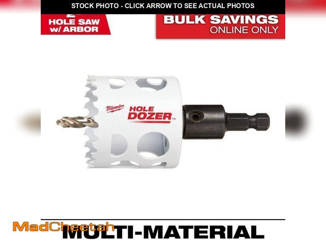 Lot 74-12792815 - Milwaukee 2 in. Hole Dozer Bi-Metal Hole Saw with 3/8 in. Arbor &amp; Pilot Bit - USED