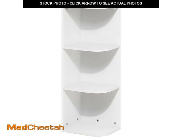 Lot 74-14250796 - Furinno PASIR Book Shelf, 3-Tier Corner Bookshelf with Open Shelf, Standing Bookcase, 9.3 x 12 x 31....