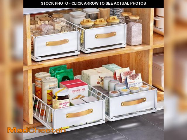 Lot 74-12119874 - Pull out Cabinet Organizer Fixed with Adhesive Nano Film,Heavy Duty Slide out Pantry Shelves Drawer ...